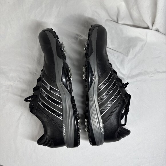 Adidas Bounce Adipower Black Leather Golf Shoe Bounce Men\'s Size 10.5 EUC F33681 main image 11